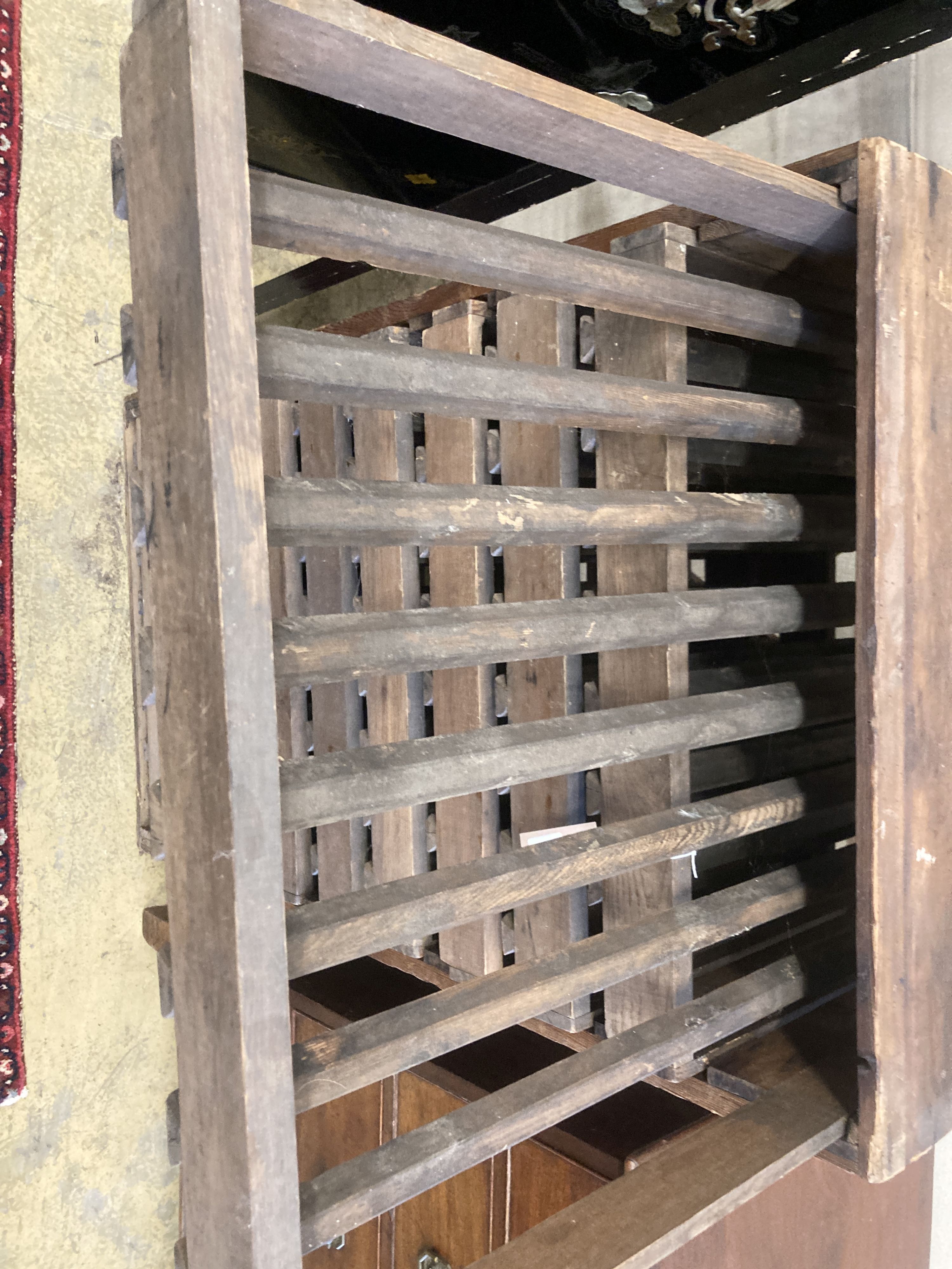 A vintage pine apple chest, width 67cm, depth 59cm, height 119cm